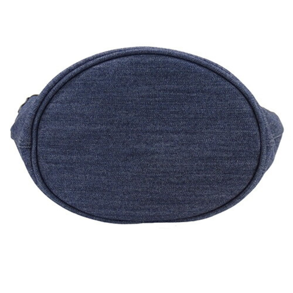 Prada PRADA Bag Women's Tote Shoulder 2way Denim Leather Navy Black 1BG244 - Picture 3 of 13